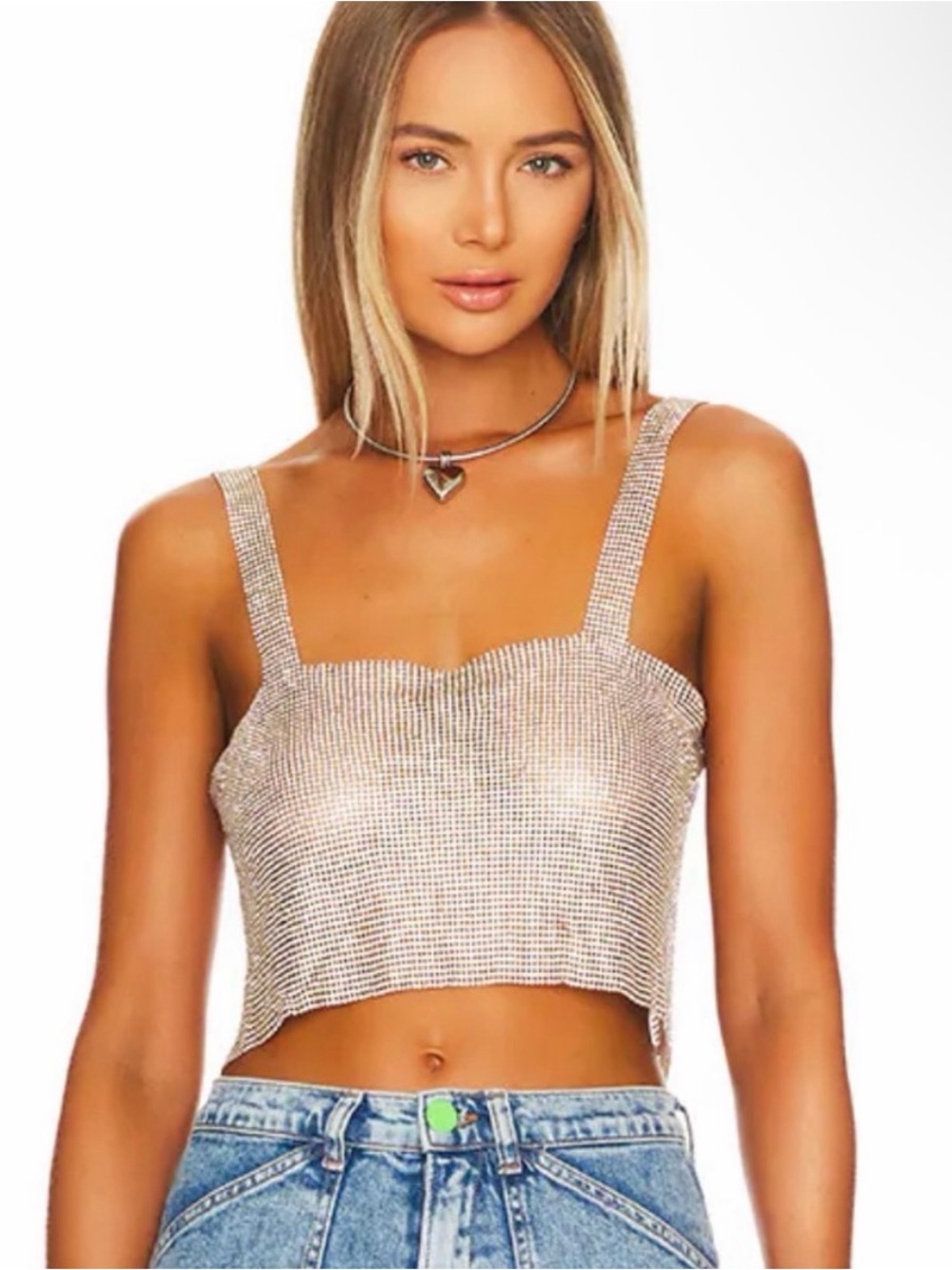 Super down Rhinestone Top